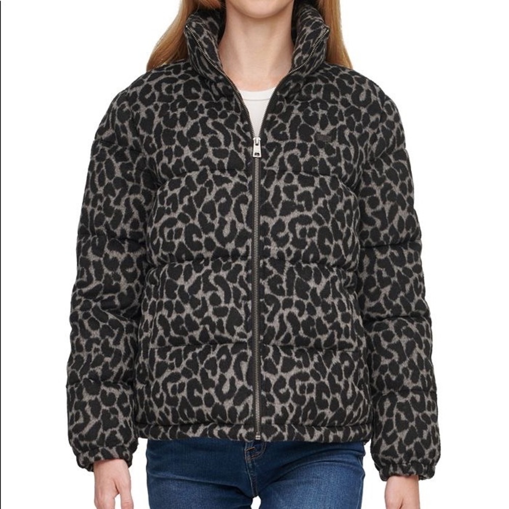 Levi’s leopard print puffer jacket